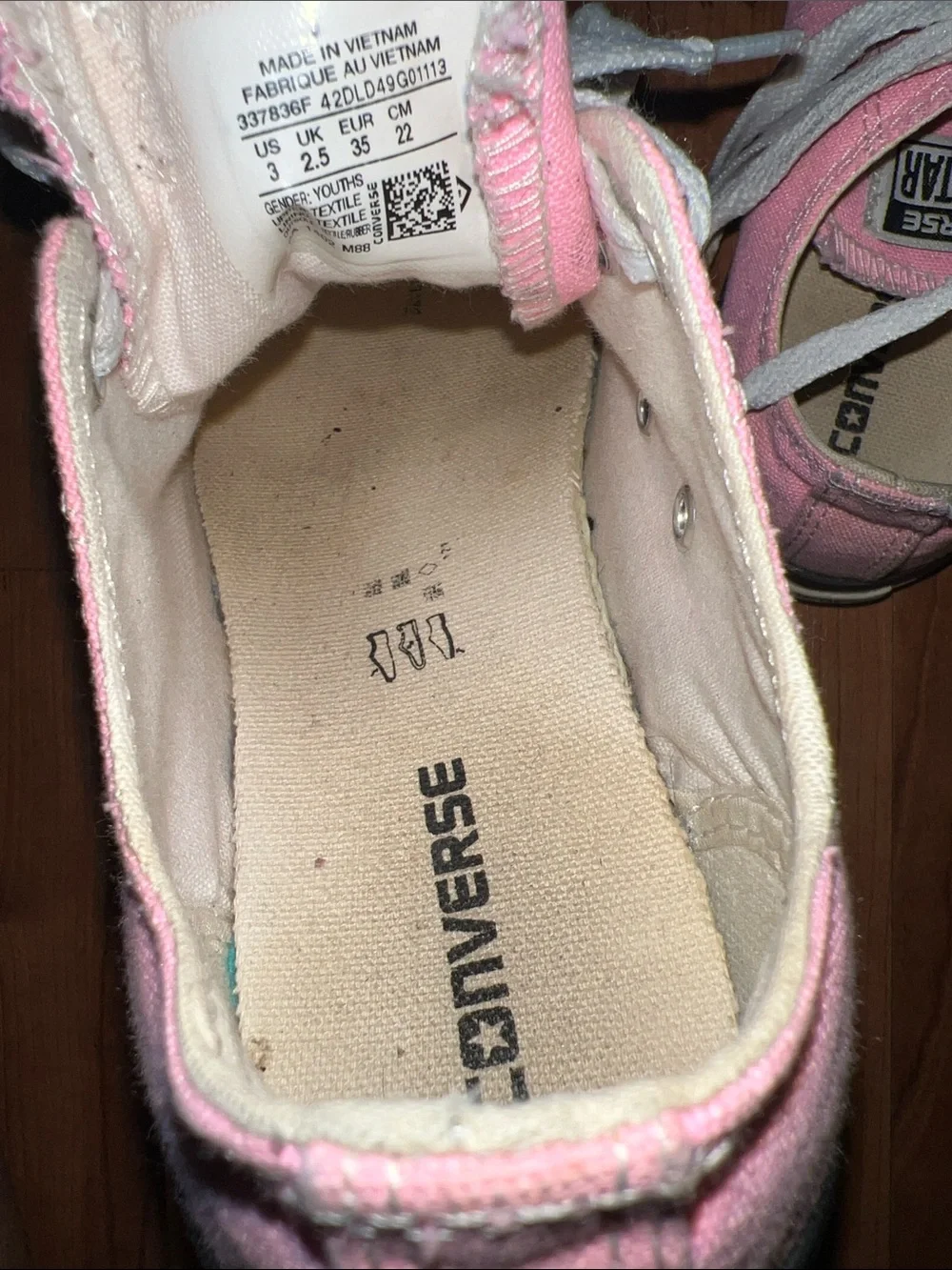 Converse Pink Canvas Low-Top Sneakers - Picture 5 of 5